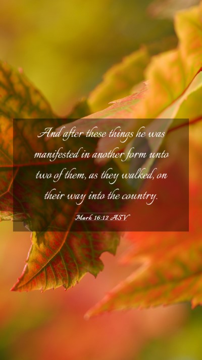 Picture 03 - Mark 16:12 ASV Mobile Phone Wallpaper - And after these things he was manifested in - Mobile Bible Verse Wallpaper