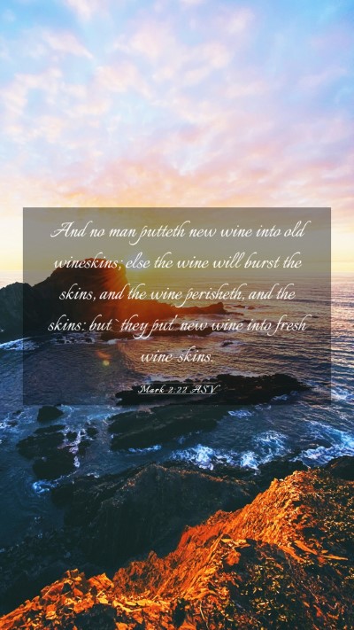 Picture 03 - Mark 2:22 ASV Mobile Phone Wallpaper - And no man putteth new wine into old wineskins; - Mobile Bible Verse Wallpaper
