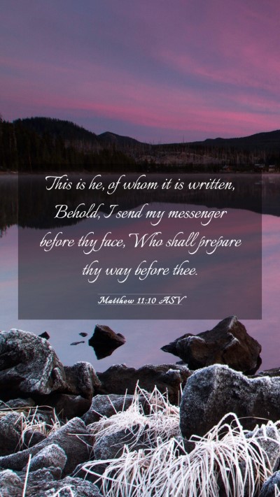 Picture 03 - Matthew 11:10 ASV Mobile Phone Wallpaper - This is he, of whom it is written, Behold, I send - Mobile Bible Verse Wallpaper