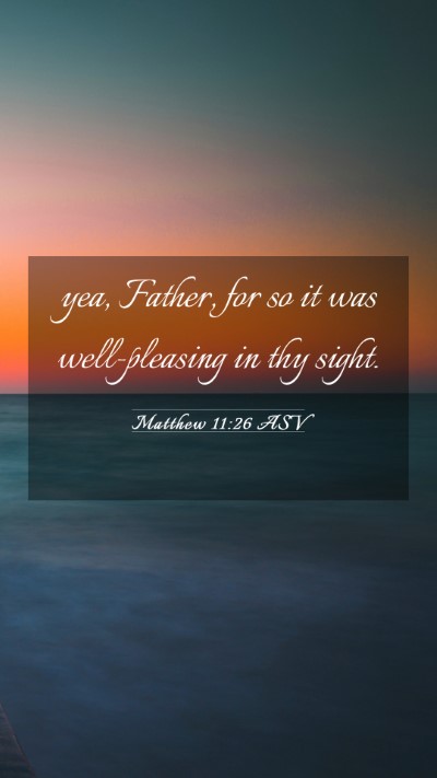 Picture 03 - Matthew 11:26 ASV Mobile Phone Wallpaper - yea, Father, for so it was well-pleasing in thy - Mobile Bible Verse Wallpaper