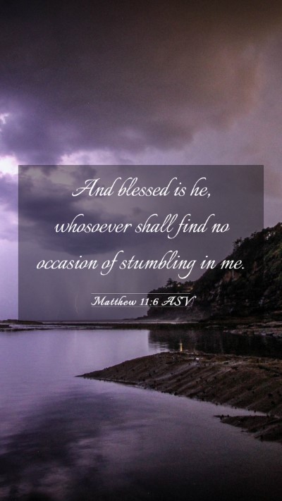 Picture 03 - Matthew 11:6 ASV Mobile Phone Wallpaper - And blessed is he, whosoever shall find no - Mobile Bible Verse Wallpaper