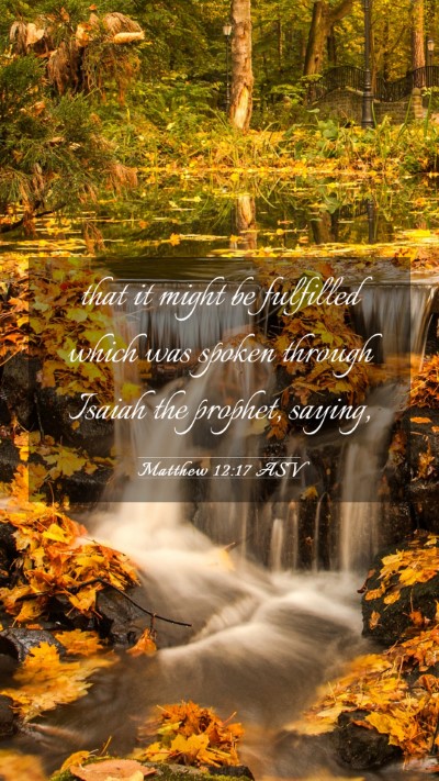 Picture 03 - Matthew 12:17 ASV Mobile Phone Wallpaper - that it might be fulfilled which was spoken - Mobile Bible Verse Wallpaper