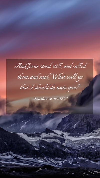 Picture 03 - Matthew 20:32 ASV Mobile Phone Wallpaper - And Jesus stood still, and called them, and said, - Mobile Bible Verse Wallpaper