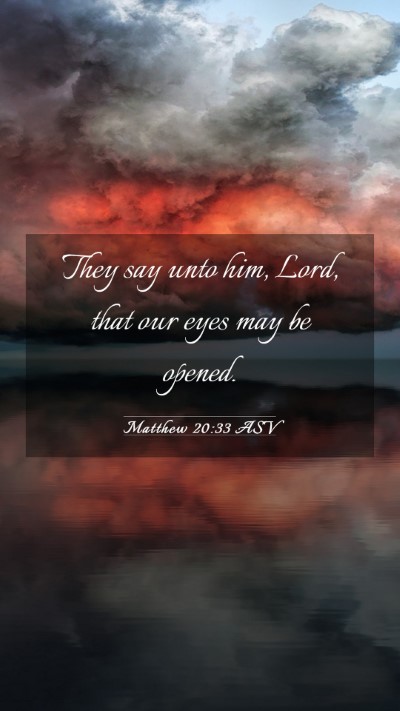 Picture 03 - Matthew 20:33 ASV Mobile Phone Wallpaper - They say unto him, Lord, that our eyes may be - Mobile Bible Verse Wallpaper