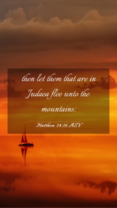 Picture 03 - Matthew 24:16 ASV Mobile Phone Wallpaper - then let them that are in Judaea flee unto the - Mobile Bible Verse Wallpaper