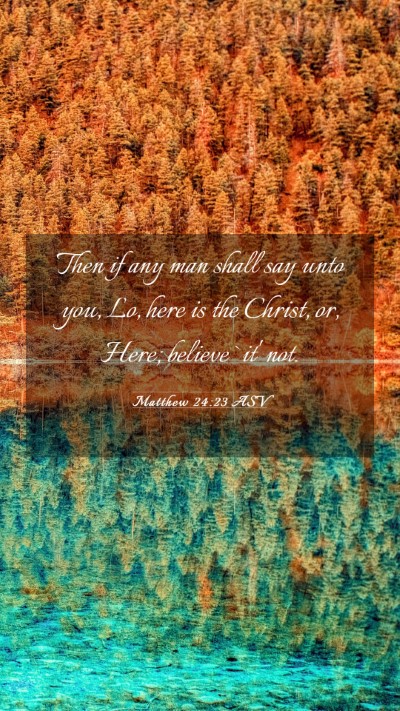 Picture 03 - Matthew 24:23 ASV Mobile Phone Wallpaper - Then if any man shall say unto you, Lo, here is - Mobile Bible Verse Wallpaper