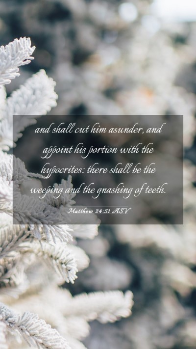 Picture 03 - Matthew 24:51 ASV Mobile Phone Wallpaper - and shall cut him asunder, and appoint his - Mobile Bible Verse Wallpaper