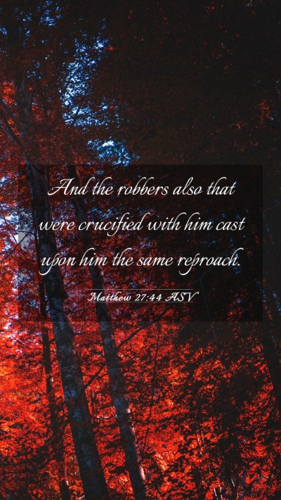 Picture 03 - Matthew 27:44 ASV Mobile Phone Wallpaper - And the robbers also that were crucified with him - Mobile Bible Verse Wallpaper