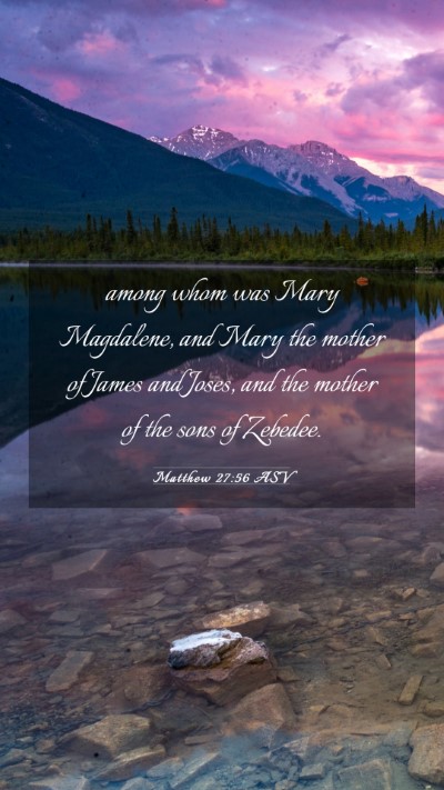Picture 03 - Matthew 27:56 ASV Mobile Phone Wallpaper - among whom was Mary Magdalene, and Mary the - Mobile Bible Verse Wallpaper
