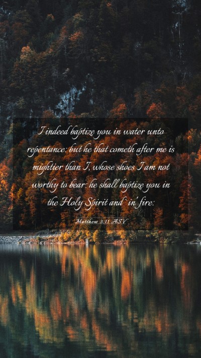 Picture 03 - Matthew 3:11 ASV Mobile Phone Wallpaper - I indeed baptize you in water unto repentance: - Mobile Bible Verse Wallpaper