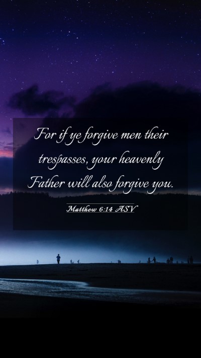 Picture 03 - Matthew 6:14 ASV Mobile Phone Wallpaper - For if ye forgive men their trespasses, your - Mobile Bible Verse Wallpaper