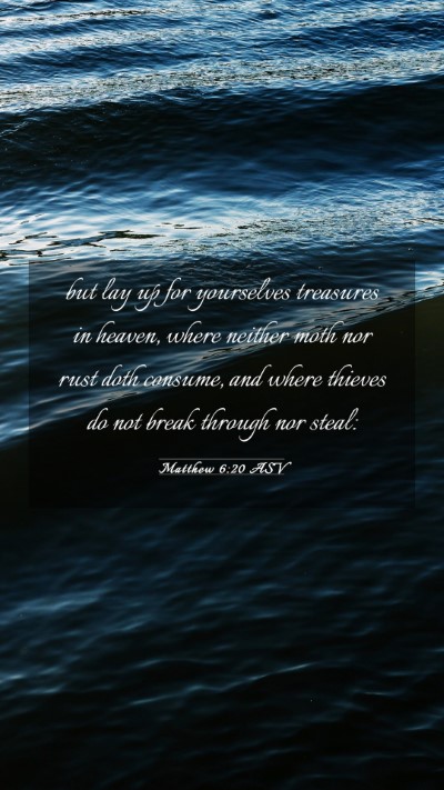 Picture 03 - Matthew 6:20 ASV Mobile Phone Wallpaper - but lay up for yourselves treasures in heaven, - Mobile Bible Verse Wallpaper