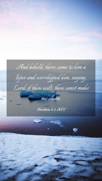 Picture 03 - Matthew 8:2 ASV Mobile Phone Wallpaper - And behold, there came to him a leper and - Mobile Bible Verse Wallpaper