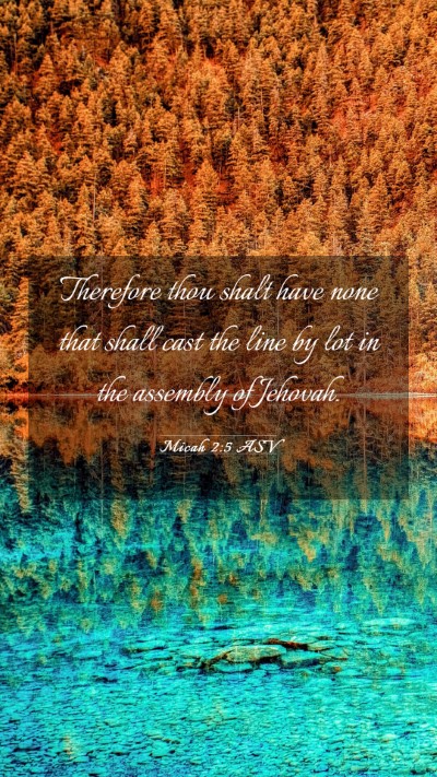 Picture 03 - Micah 2:5 ASV Mobile Phone Wallpaper - Therefore thou shalt have none that shall cast - Mobile Bible Verse Wallpaper