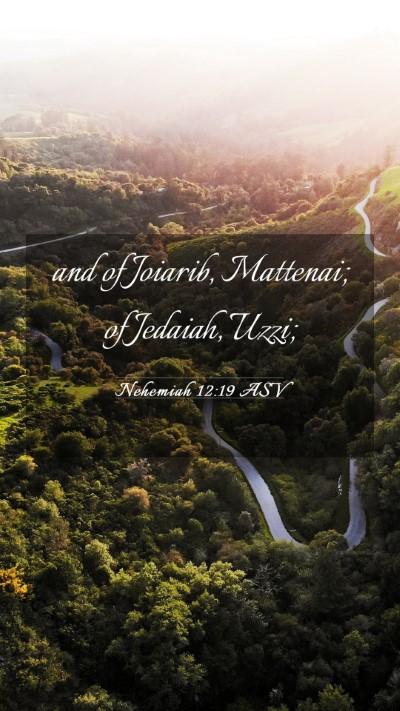 Picture 03 - Nehemiah 12:19 ASV Mobile Phone Wallpaper - and of Joiarib, Mattenai; of Jedaiah, - Mobile Bible Verse Wallpaper