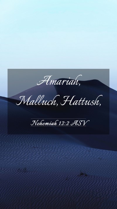 Picture 03 - Nehemiah 12:2 ASV Mobile Phone Wallpaper - Amariah, Malluch, - Mobile Bible Verse Wallpaper