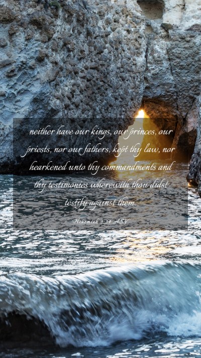 Picture 03 - Nehemiah 9:34 ASV Mobile Phone Wallpaper - neither have our kings, our princes, our priests, - Mobile Bible Verse Wallpaper