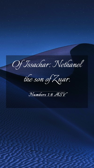 Picture 03 - Numbers 1:8 ASV Mobile Phone Wallpaper - Of Issachar: Nethanel the son of - Mobile Bible Verse Wallpaper