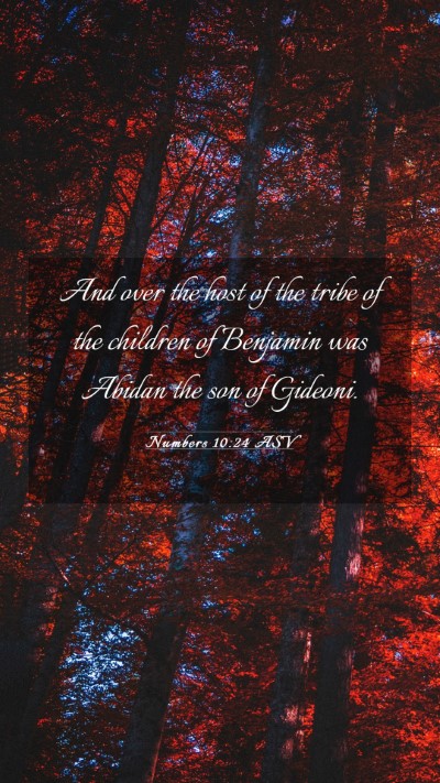 Picture 03 - Numbers 10:24 ASV Mobile Phone Wallpaper - And over the host of the tribe of the children of - Mobile Bible Verse Wallpaper