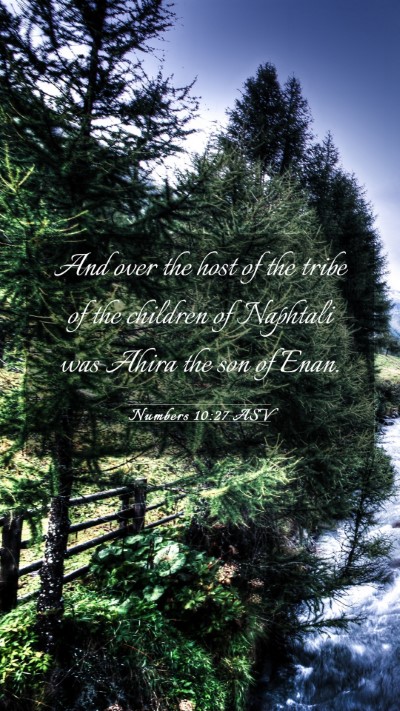 Picture 03 - Numbers 10:27 ASV Mobile Phone Wallpaper - And over the host of the tribe of the children of - Mobile Bible Verse Wallpaper