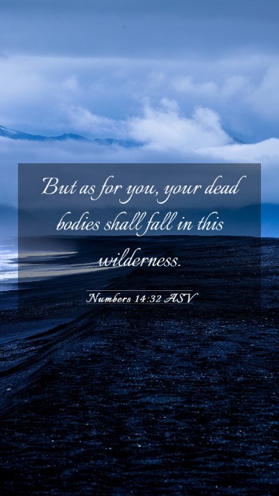 Picture 03 - Numbers 14:32 ASV Mobile Phone Wallpaper - But as for you, your dead bodies shall fall in - Mobile Bible Verse Wallpaper