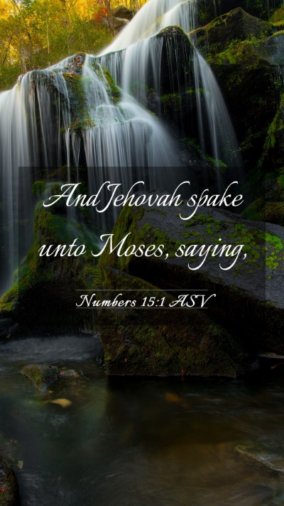 Picture 03 - Numbers 15:1 ASV Mobile Phone Wallpaper - And Jehovah spake unto Moses, - Mobile Bible Verse Wallpaper