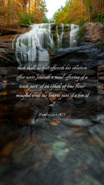 Picture 03 - Numbers 15:4 ASV Mobile Phone Wallpaper - then shall he that offereth his oblation offer - Mobile Bible Verse Wallpaper