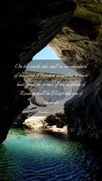 Picture 03 - Numbers 2:10 ASV Mobile Phone Wallpaper - On the south side shall be the standard of the - Mobile Bible Verse Wallpaper