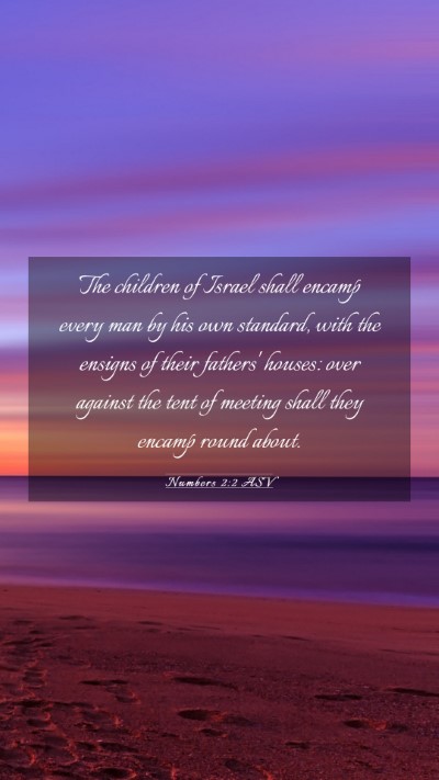 Picture 03 - Numbers 2:2 ASV Mobile Phone Wallpaper - The children of Israel shall encamp every man by - Mobile Bible Verse Wallpaper