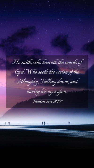 Picture 03 - Numbers 24:4 ASV Mobile Phone Wallpaper - He saith, who heareth the words of God, Who seeth - Mobile Bible Verse Wallpaper