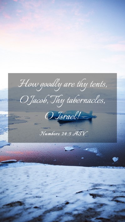 Picture 03 - Numbers 24:5 ASV Mobile Phone Wallpaper - How goodly are thy tents, O Jacob, Thy - Mobile Bible Verse Wallpaper
