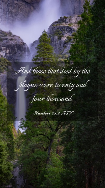 Picture 03 - Numbers 25:9 ASV Mobile Phone Wallpaper - And those that died by the plague were twenty and - Mobile Bible Verse Wallpaper