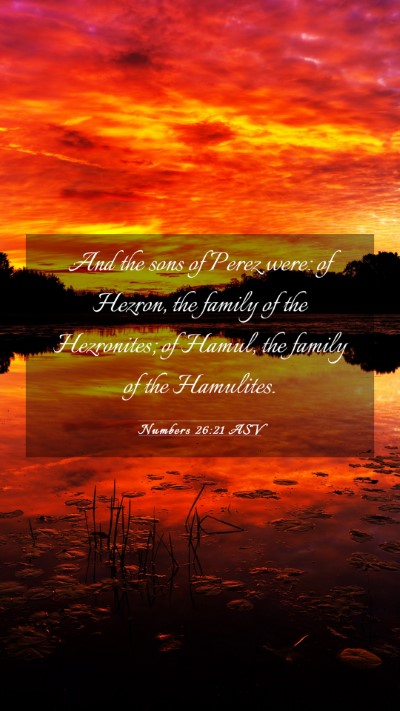 Picture 03 - Numbers 26:21 ASV Mobile Phone Wallpaper - And the sons of Perez were: of Hezron, the family - Mobile Bible Verse Wallpaper