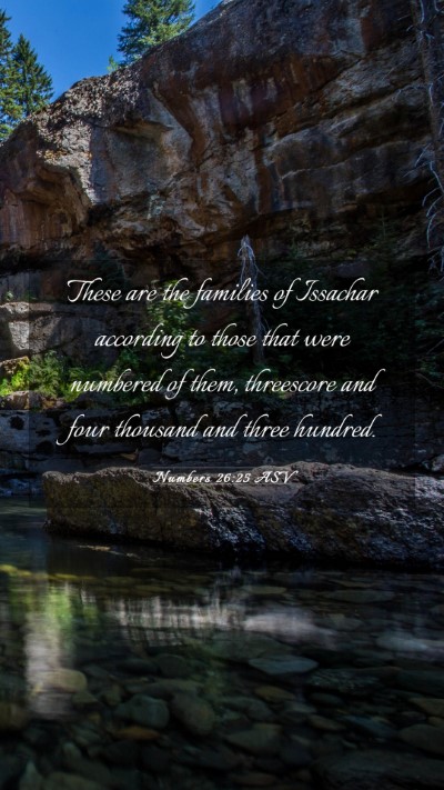 Picture 03 - Numbers 26:25 ASV Mobile Phone Wallpaper - These are the families of Issachar according to - Mobile Bible Verse Wallpaper