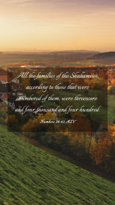 Picture 03 - Numbers 26:43 ASV Mobile Phone Wallpaper - All the families of the Shuhamites, according to - Mobile Bible Verse Wallpaper