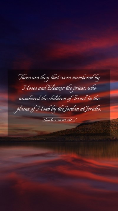 Picture 03 - Numbers 26:63 ASV Mobile Phone Wallpaper - These are they that were numbered by Moses and - Mobile Bible Verse Wallpaper