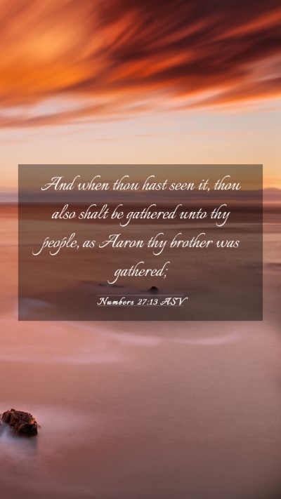 Picture 03 - Numbers 27:13 ASV Mobile Phone Wallpaper - And when thou hast seen it, thou also shalt be - Mobile Bible Verse Wallpaper