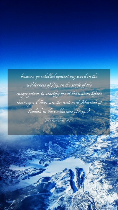 Picture 03 - Numbers 27:14 ASV Mobile Phone Wallpaper - because ye rebelled against my word in the - Mobile Bible Verse Wallpaper