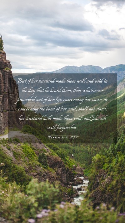 Picture 03 - Numbers 30:12 ASV Mobile Phone Wallpaper - But if her husband made them null and void in the - Mobile Bible Verse Wallpaper