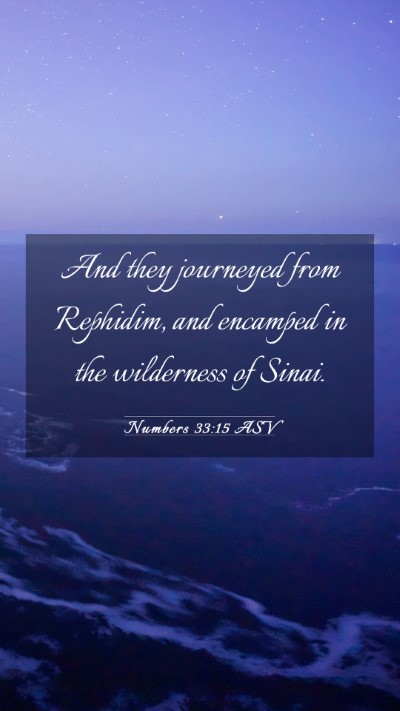 Picture 03 - Numbers 33:15 ASV Mobile Phone Wallpaper - And they journeyed from Rephidim, and encamped in - Mobile Bible Verse Wallpaper