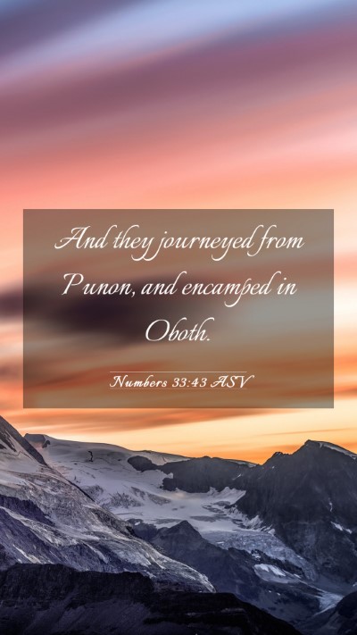Picture 03 - Numbers 33:43 ASV Mobile Phone Wallpaper - And they journeyed from Punon, and encamped in - Mobile Bible Verse Wallpaper