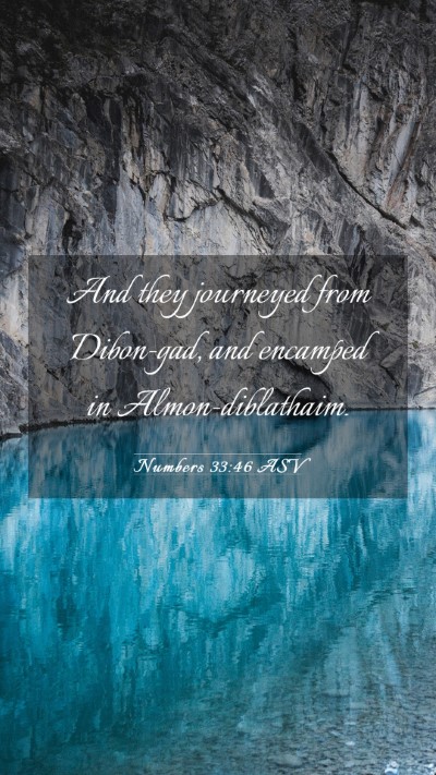 Picture 03 - Numbers 33:46 ASV Mobile Phone Wallpaper - And they journeyed from Dibon-gad, and encamped - Mobile Bible Verse Wallpaper
