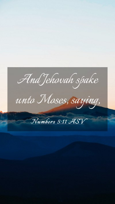 Picture 03 - Numbers 5:11 ASV Mobile Phone Wallpaper - And Jehovah spake unto Moses, - Mobile Bible Verse Wallpaper