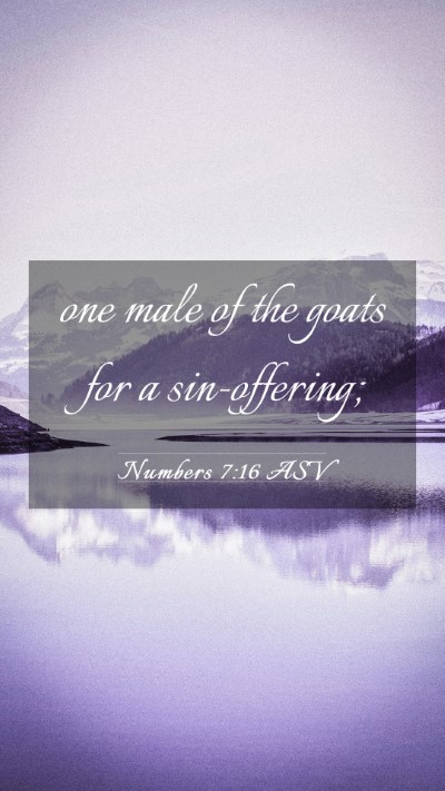 Picture 03 - Numbers 7:16 ASV Mobile Phone Wallpaper - one male of the goats for a - Mobile Bible Verse Wallpaper