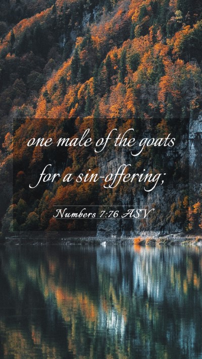 Picture 03 - Numbers 7:76 ASV Mobile Phone Wallpaper - one male of the goats for a - Mobile Bible Verse Wallpaper