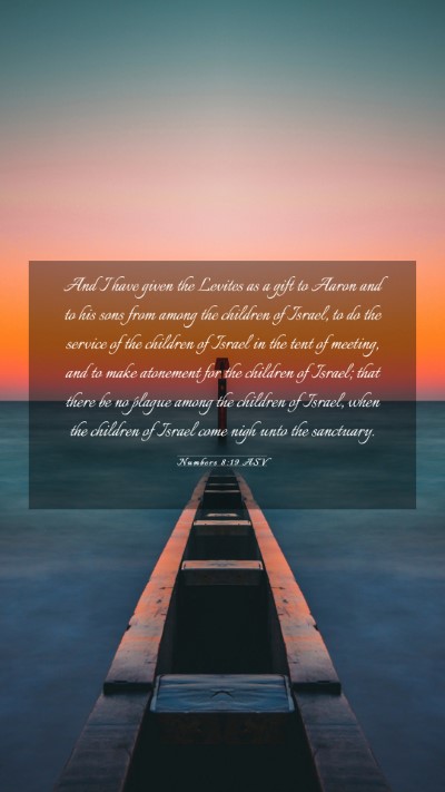 Picture 03 - Numbers 8:19 ASV Mobile Phone Wallpaper - And I have given the Levites as a gift to Aaron - Mobile Bible Verse Wallpaper