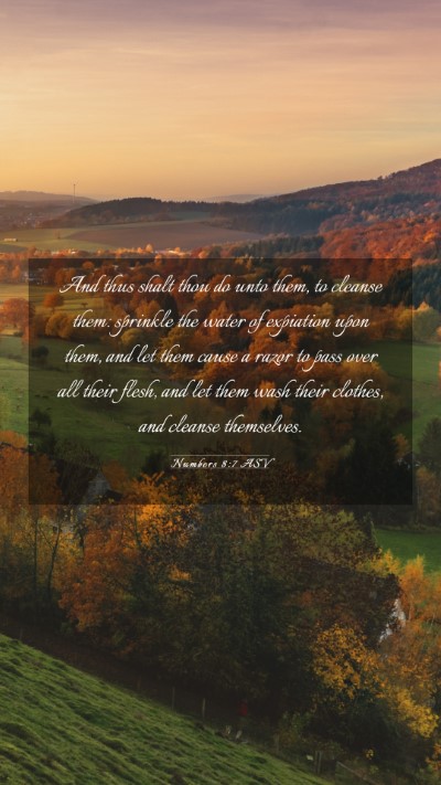 Picture 03 - Numbers 8:7 ASV Mobile Phone Wallpaper - And thus shalt thou do unto them, to cleanse - Mobile Bible Verse Wallpaper