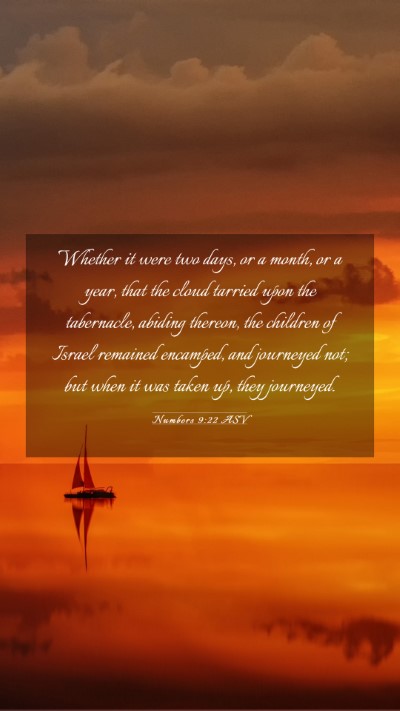 Picture 03 - Numbers 9:22 ASV Mobile Phone Wallpaper - Whether it were two days, or a month, or a year, - Mobile Bible Verse Wallpaper
