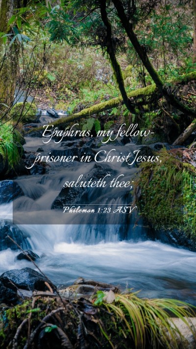 Picture 03 - Philemon 1:23 ASV Mobile Phone Wallpaper - Epaphras, my fellow-prisoner in Christ Jesus, - Mobile Bible Verse Wallpaper