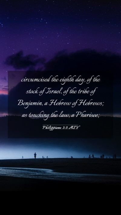 Picture 03 - Philippians 3:5 ASV Mobile Phone Wallpaper - circumcised the eighth day, of the stock of - Mobile Bible Verse Wallpaper